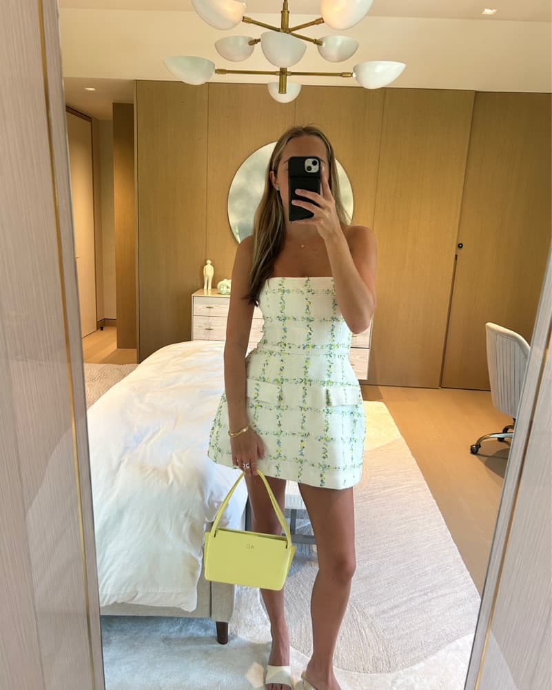 Floral Embroidered Mini Dress - Image 1