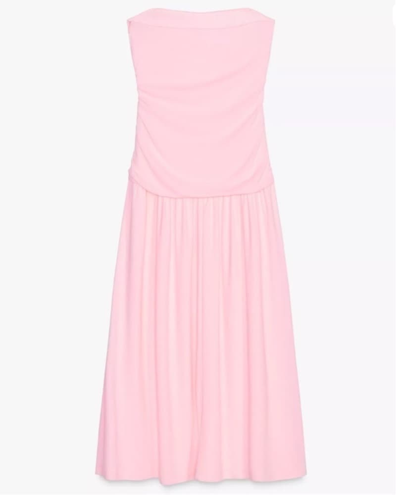 Pink Strapless Maxi Dress - Image 2