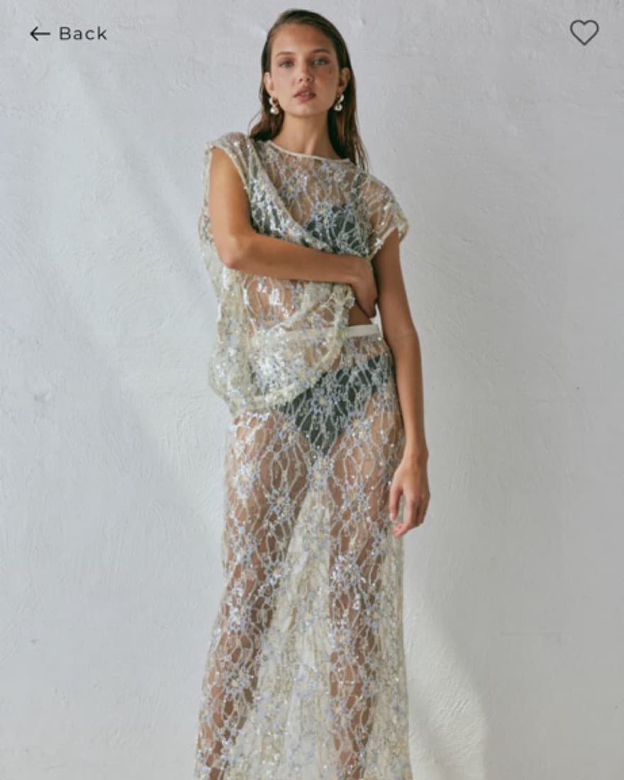 DEVYN SEQUIN MIDI SKIRT - Image 1
