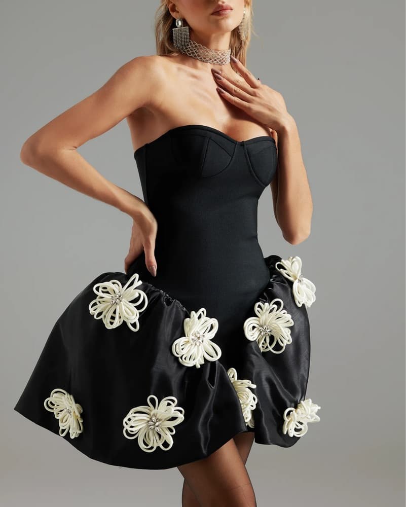Sierra Darien Flowers Tube Mini Dress - Image 1