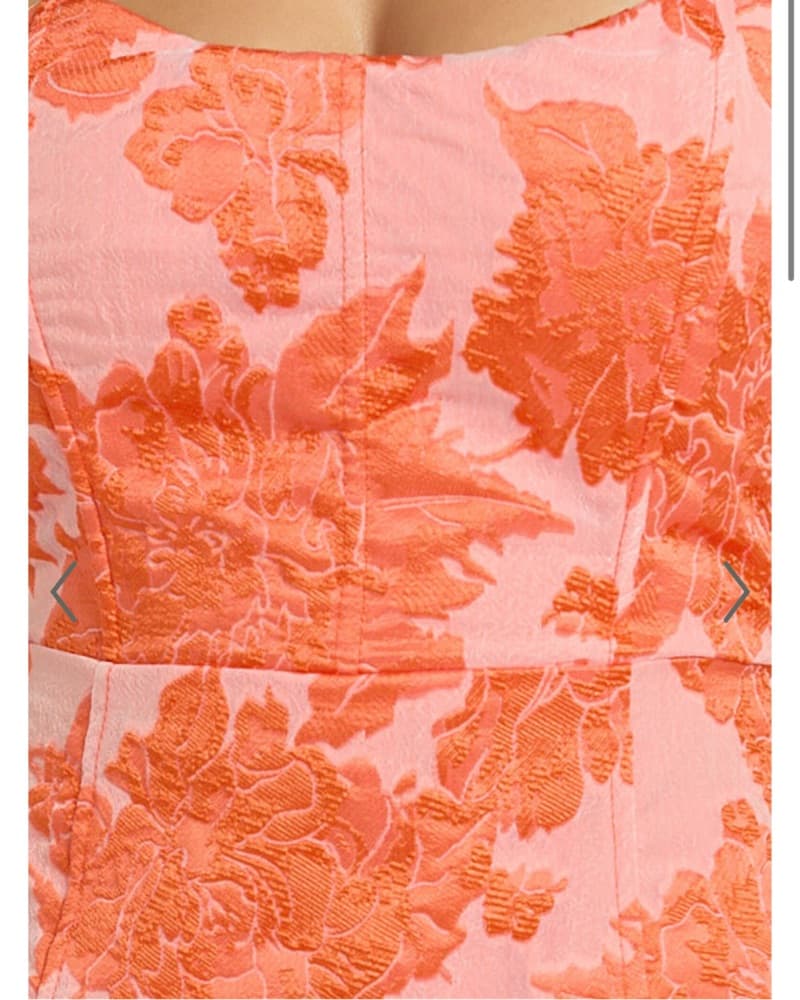 Showpo Orange Jacquard Mini Dress - Image 4