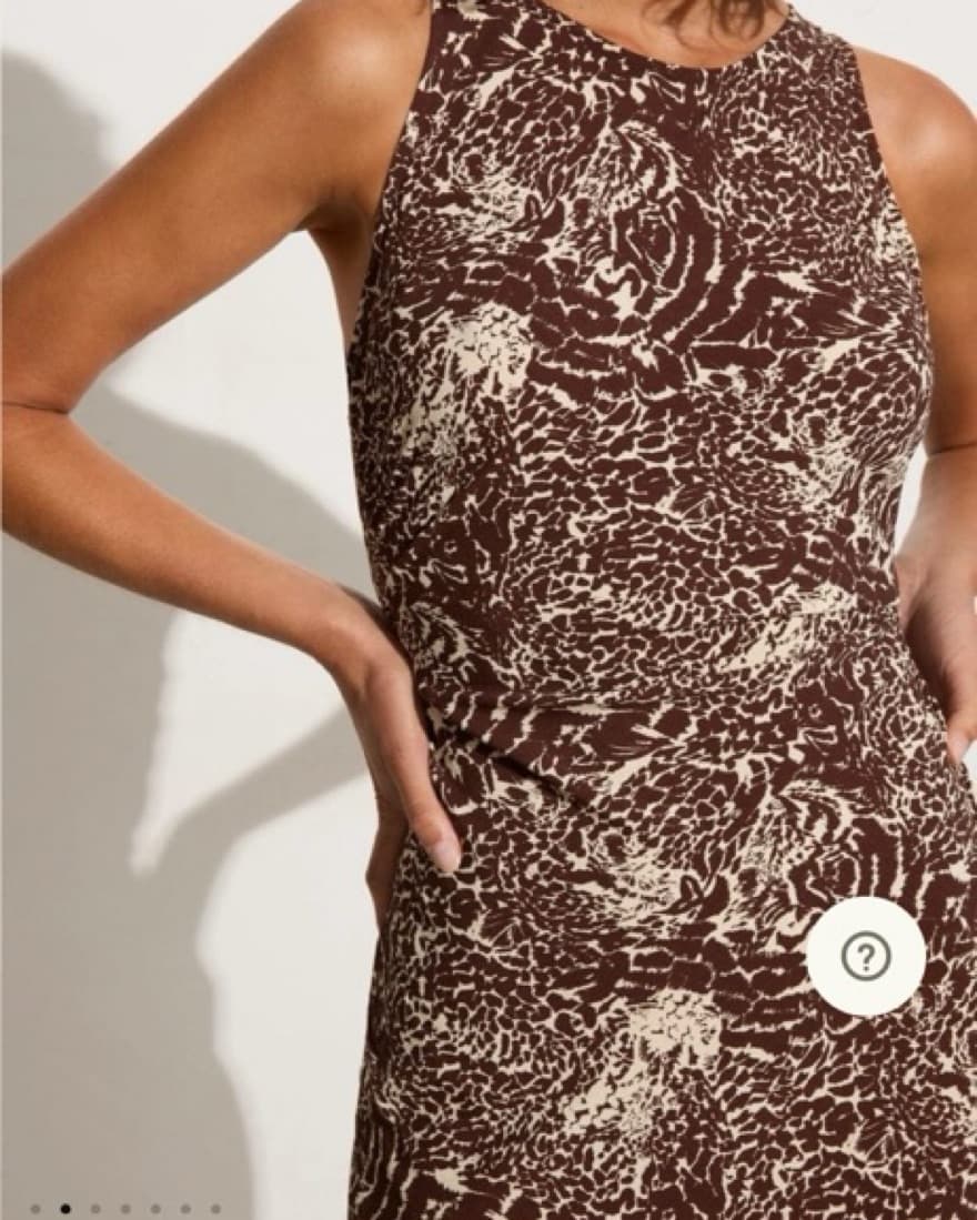 Brown And White Maxi Dress - Image 3