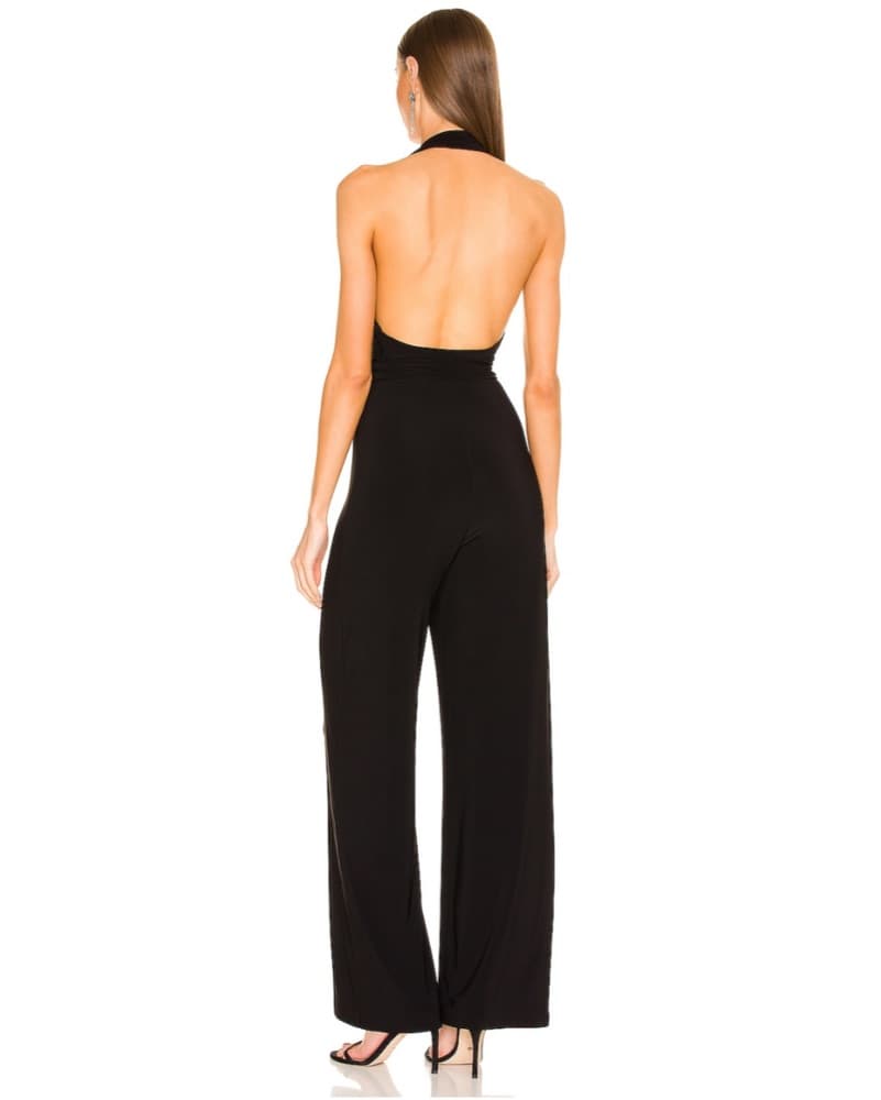 Norma Kamali Black Halter Jumpsuit - Image 3