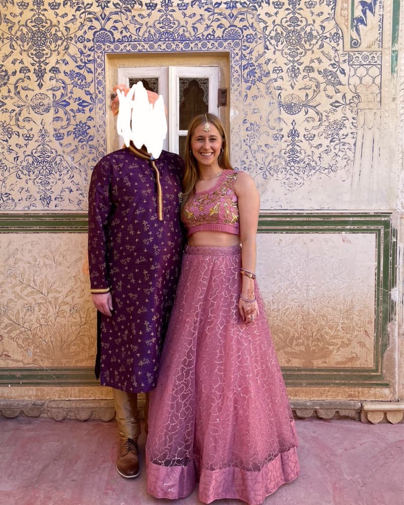 Pink Tulle Embellished Lehenga Choli Set - Image 2