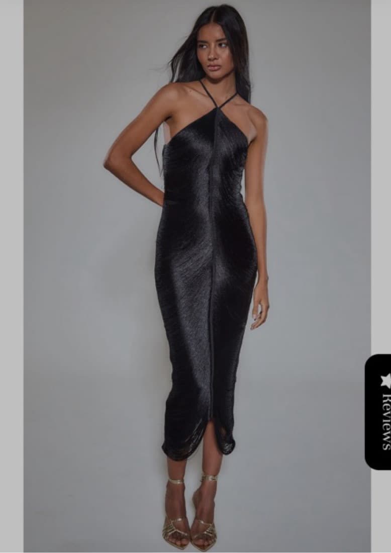 Black String Formal Wedding Guest Dress - Image 1