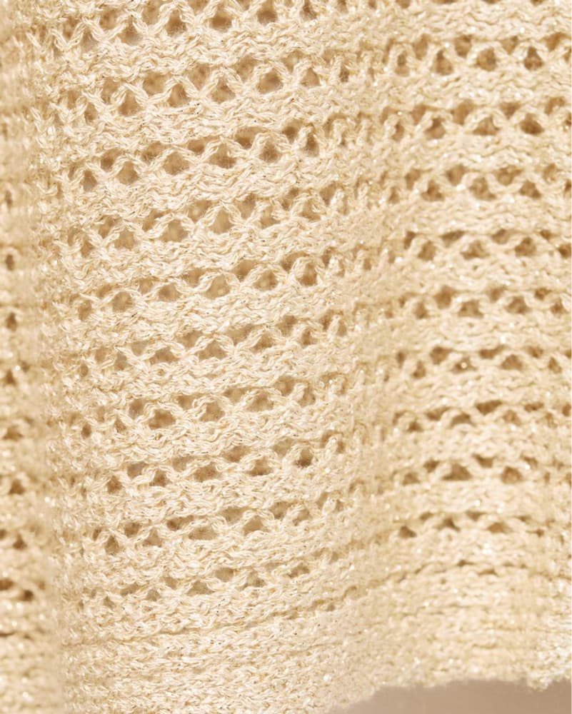 Gold Knit Poncho / Cape - Image 6