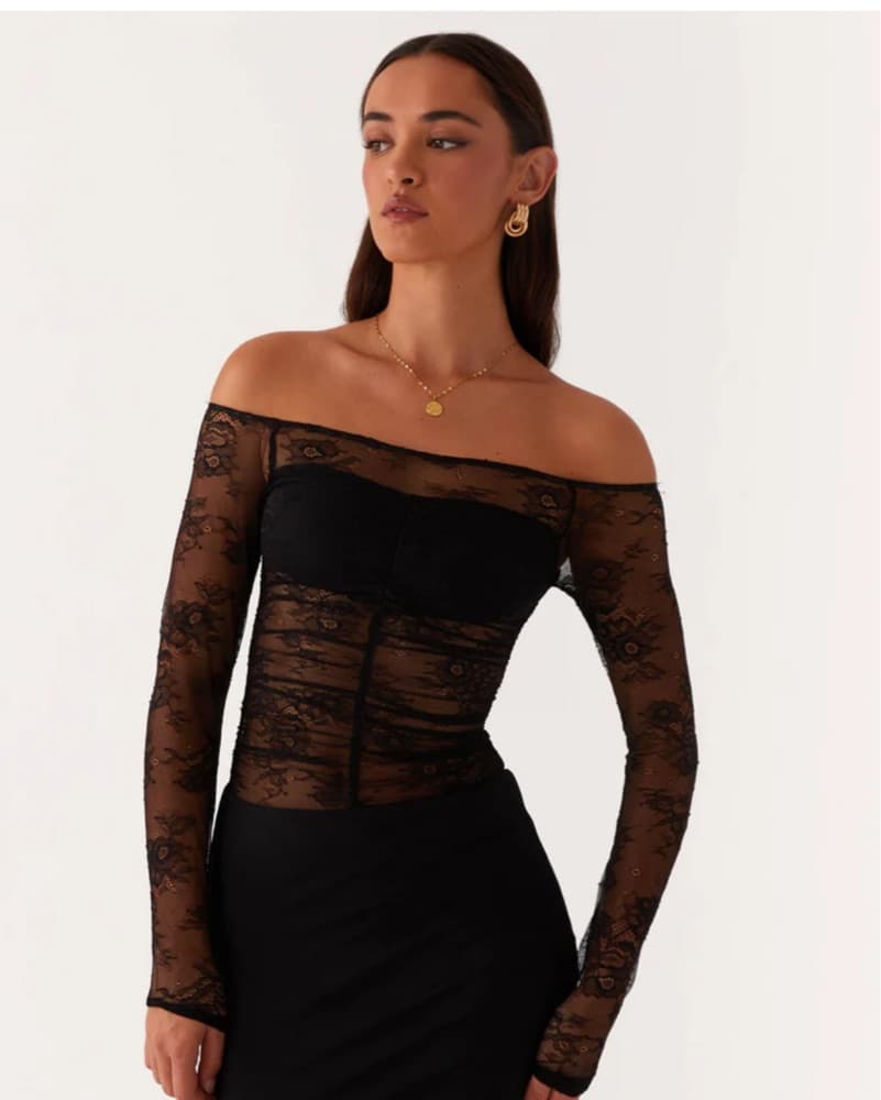 Peppermayo Black Lace Mini Dress  - Image 1