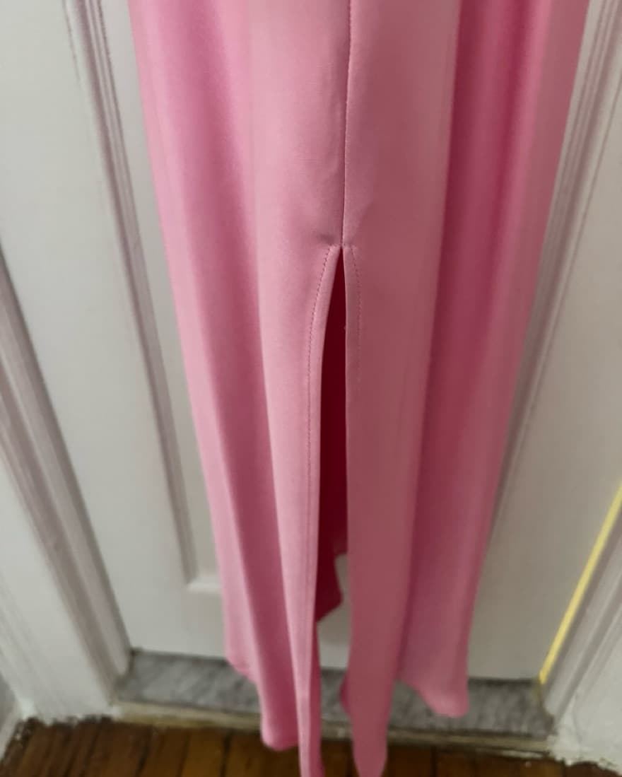 Zara Pink Satin Dress - Image 2