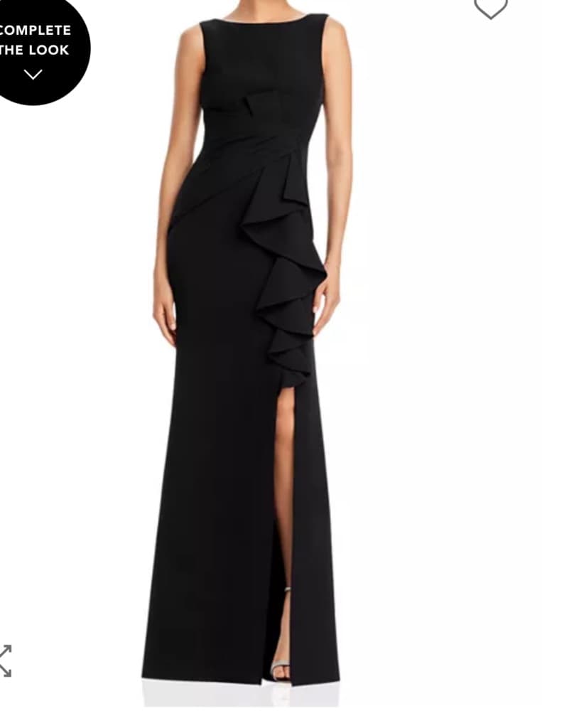 Black Ruffle Formal Dress  - Image 1