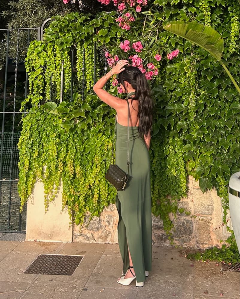 Norma Kamali Halter Turtle Gown - Image 4