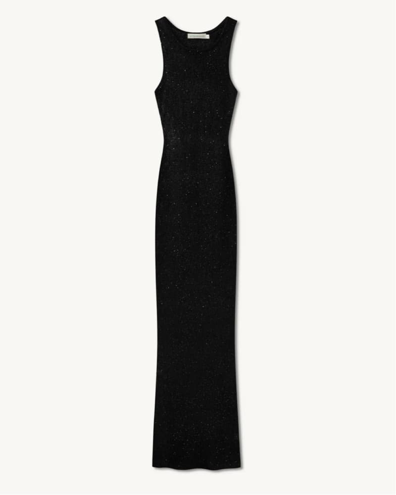 ASTA RESORT Black Sequin Long Dress (L)  - Image 3