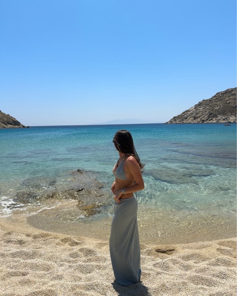 Mina Maxi Skirt Blue Knit  - Image 2