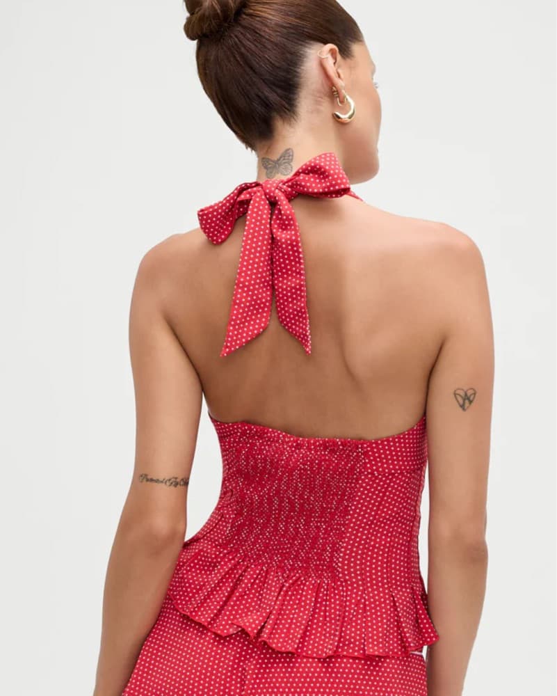 Frankies Polka Dot Halter Top - Image 3
