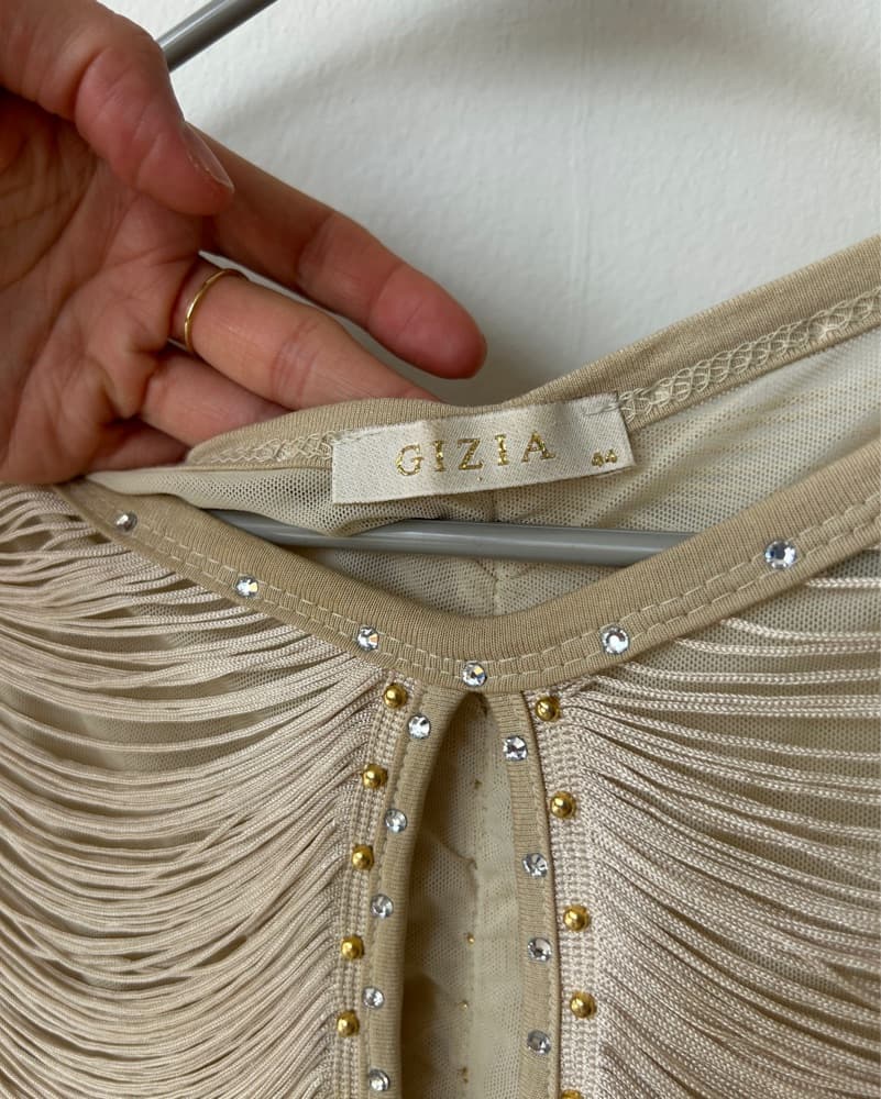 Gizia Draped Beaded Top  - Image 3