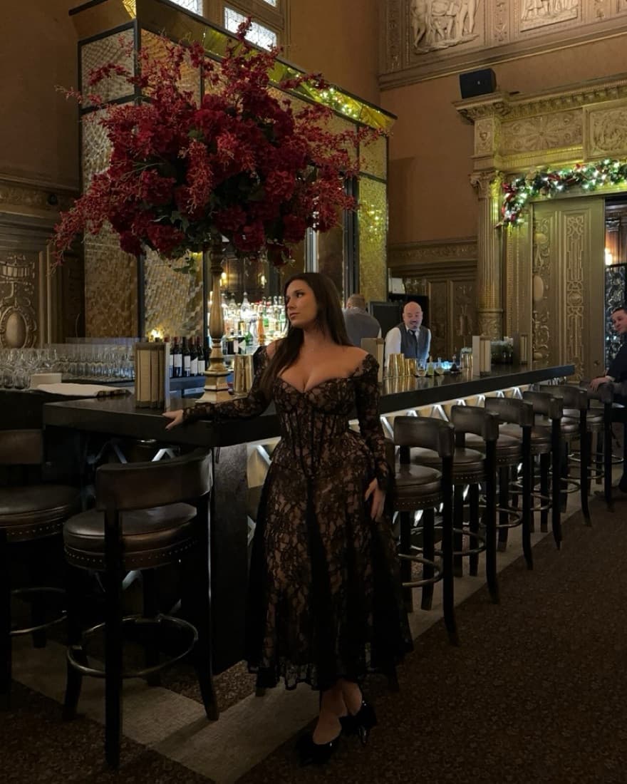 Black lace corset dress - Image 1