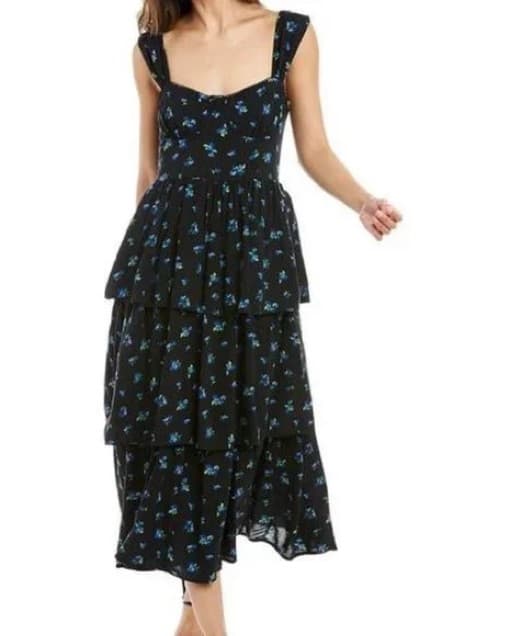 weworewhat Corset Watercolor Ditsy Dress - Image 5