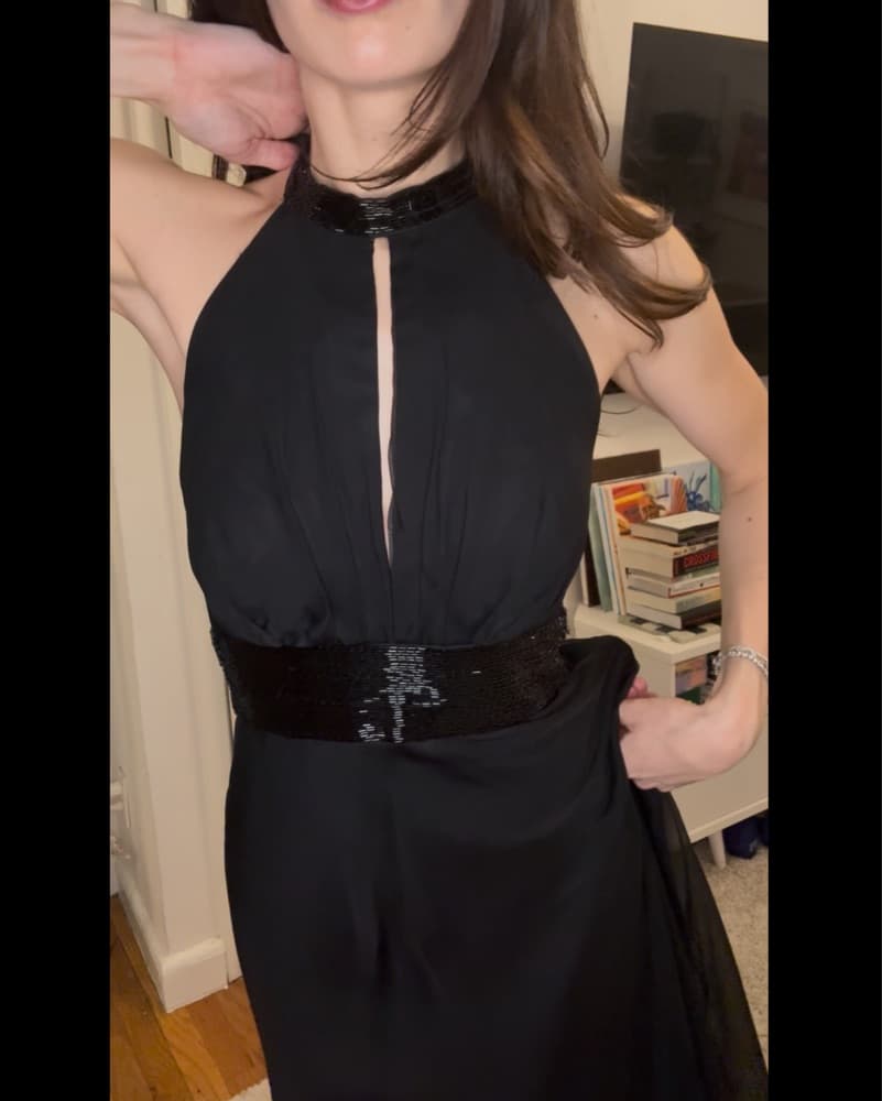Badgley Mischka Black Gown - Image 4