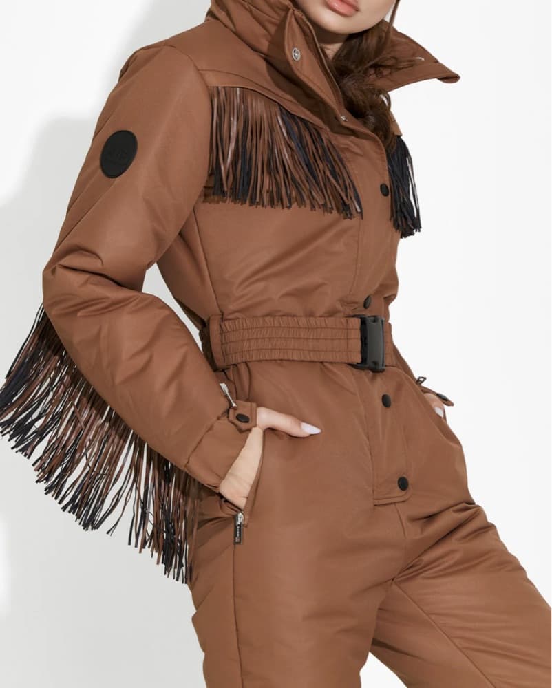 Brown Fringe Cowgirl Ski Suit  - Image 1