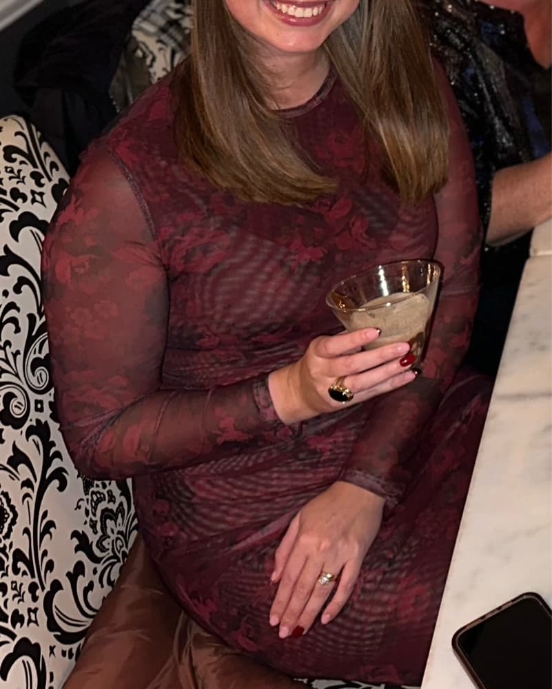 Enchanting Burgundy Dress - Image 2