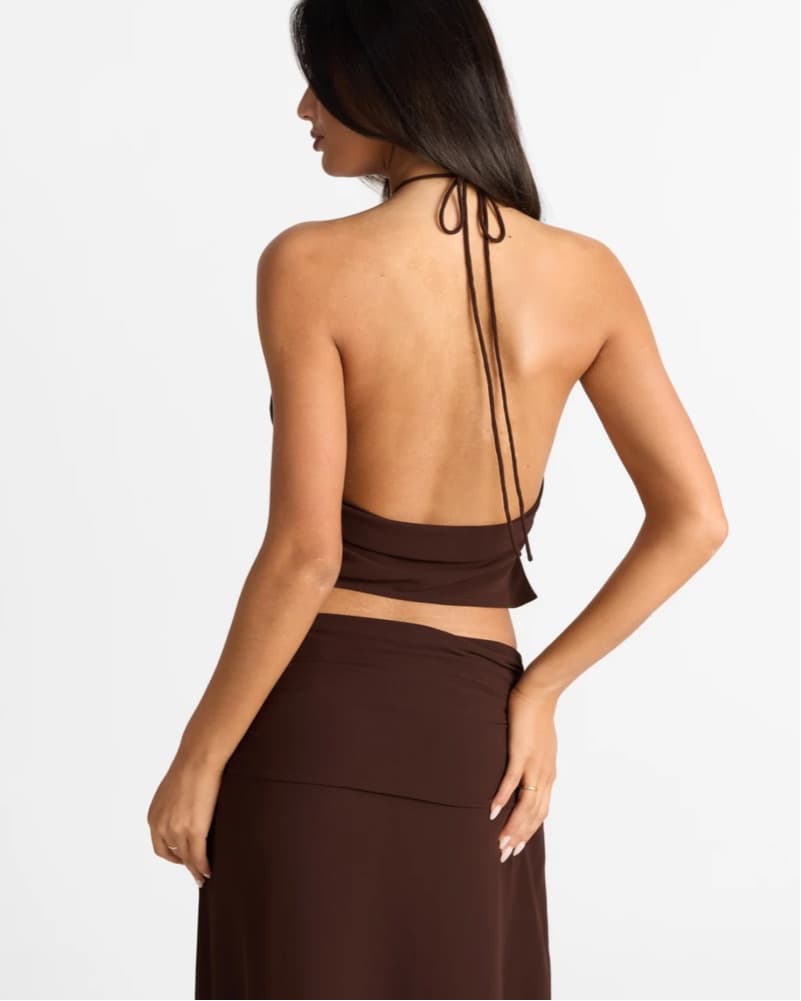 Chocolate Brown Skirt Set - Image 6
