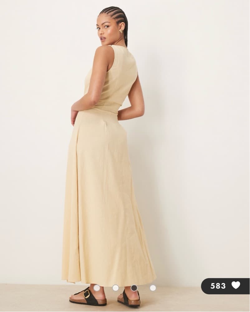 ASOS tan button down maxi dress   - Image 3
