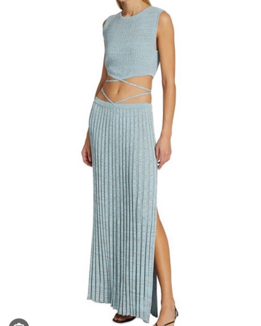 CHRISTOPHEPLEATED KNIT TIE SKIRT AND TOP - Image 2