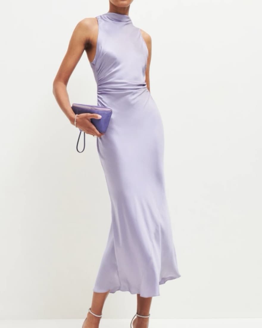 Reformation Casette Silk Dress - Image 3