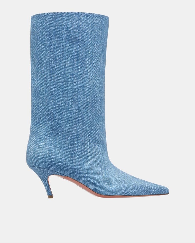 AMINA MUADDI - Fiona Denim Boots  - Image 1