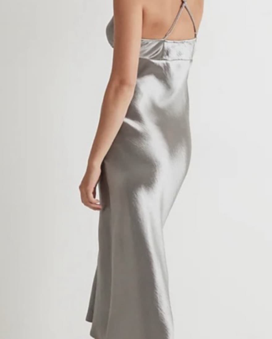 Silver Madewell Layton Midi Slip Dress - Image 4