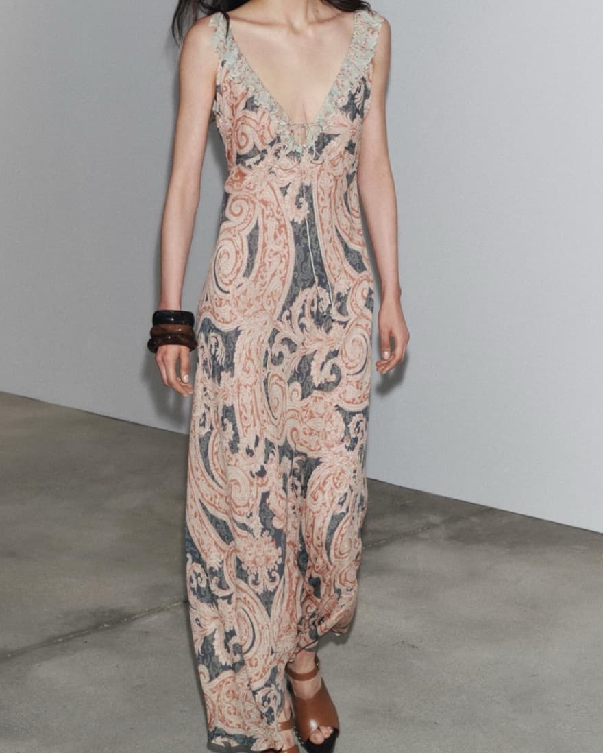  PRINTED SLIP DRESS - Image 2