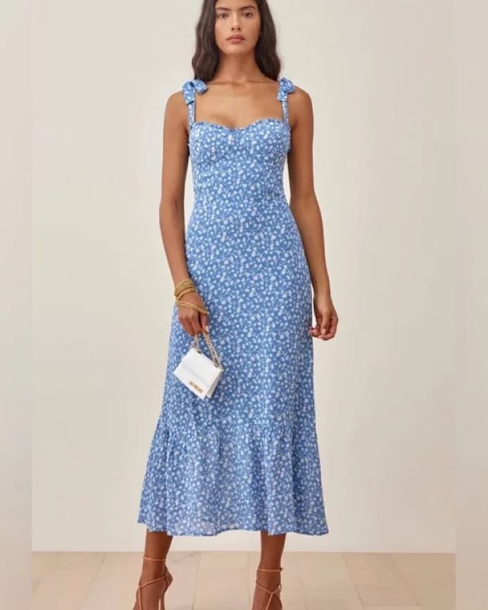 Reformation Nikita Dress Marie Blue - Image 1