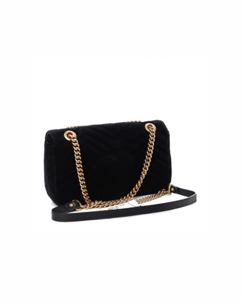 Gucci Velvet Matelasse Marquise Bag - Image 3