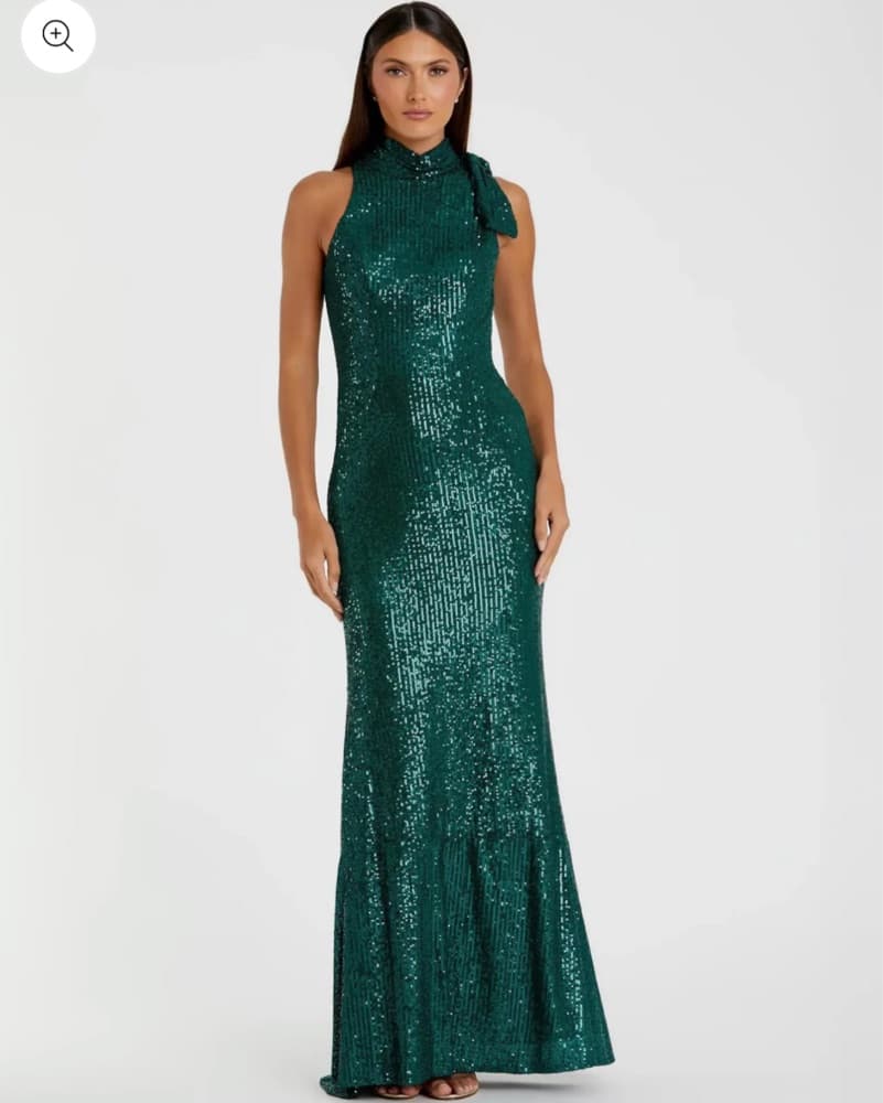 Ieena For Mac Duggal Green Sequin Dress - Image 1