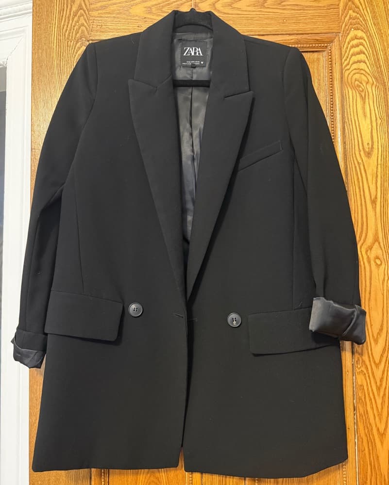 Zara Oversized Black Blazer - Image 2