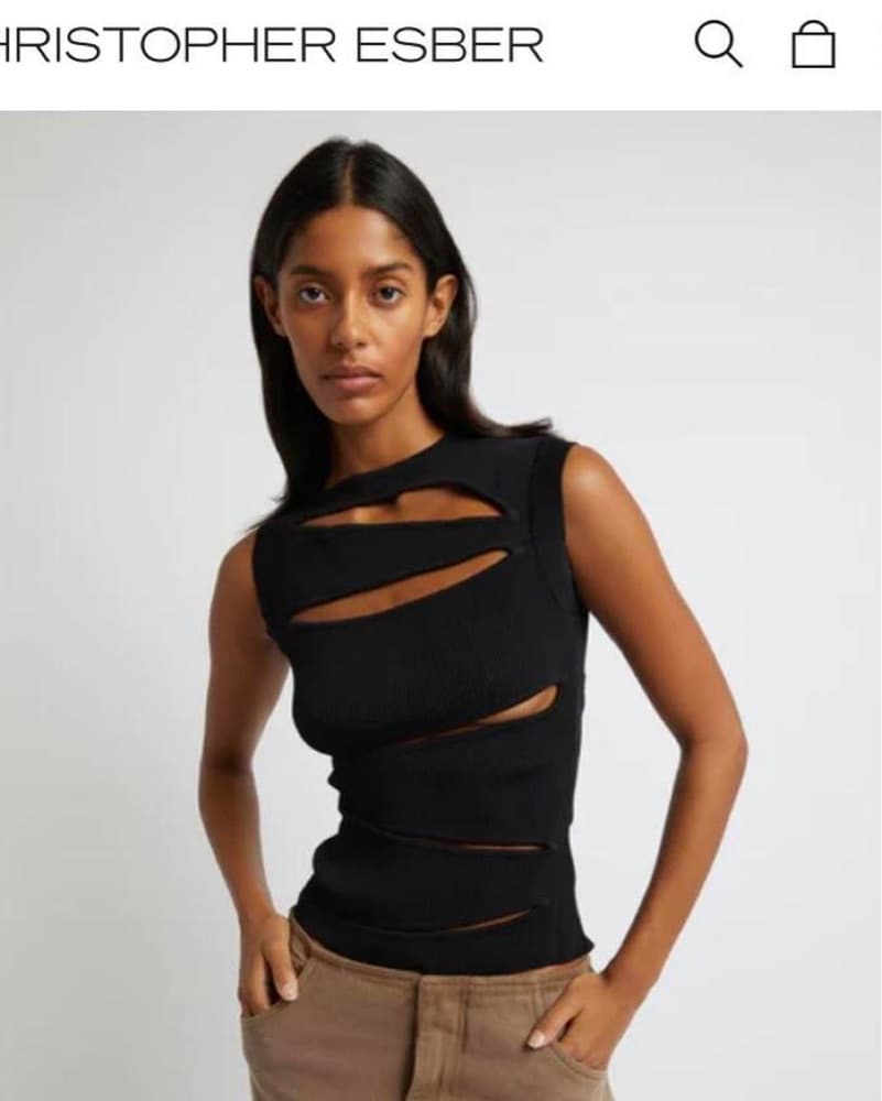 Christopher Esber Slashed Knit Tank Top - Image 2