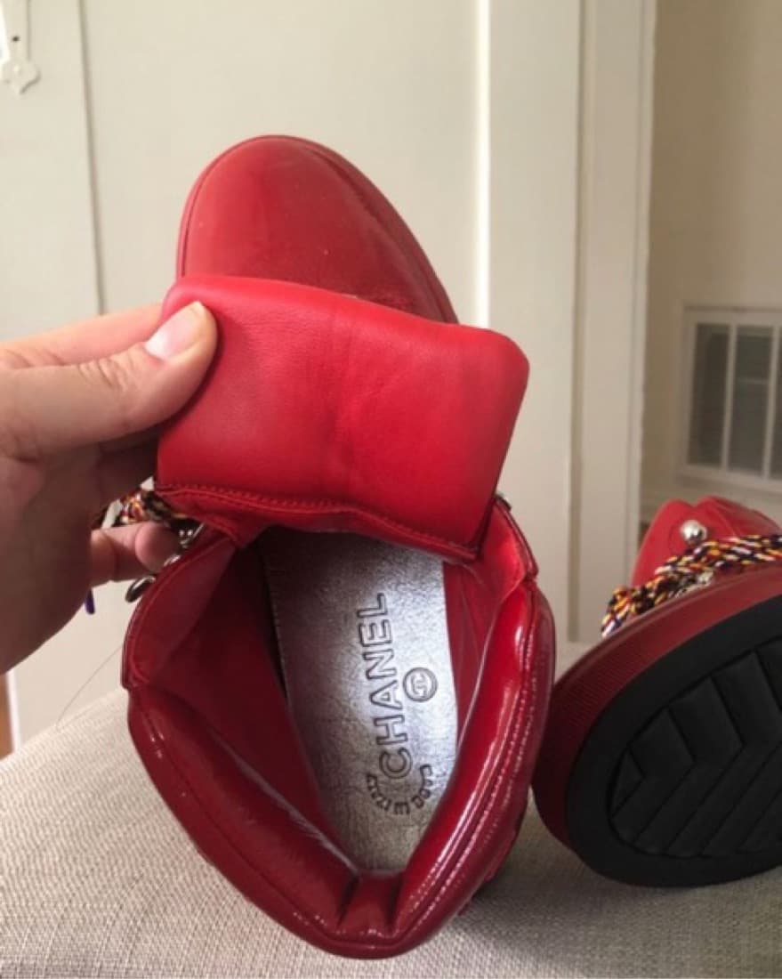 Red Chanel sneakers  - Image 3