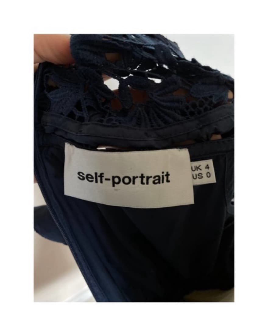 Navy Self portrait Mini Dress - Image 3