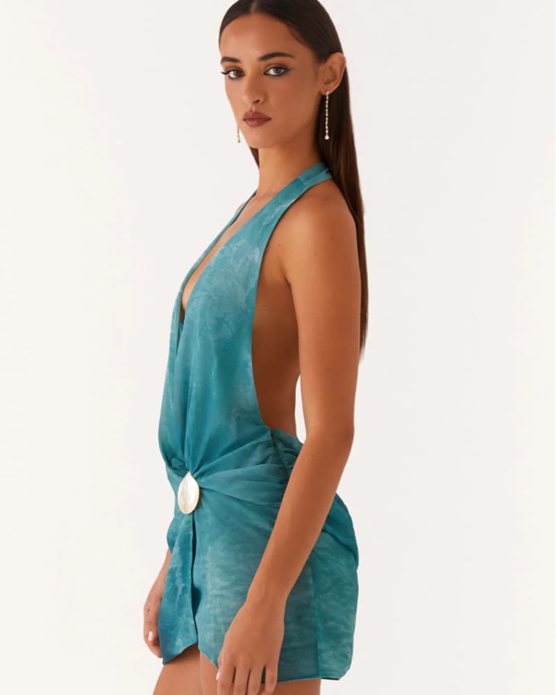 Eleanore Plunge Mini Dress - Image 4