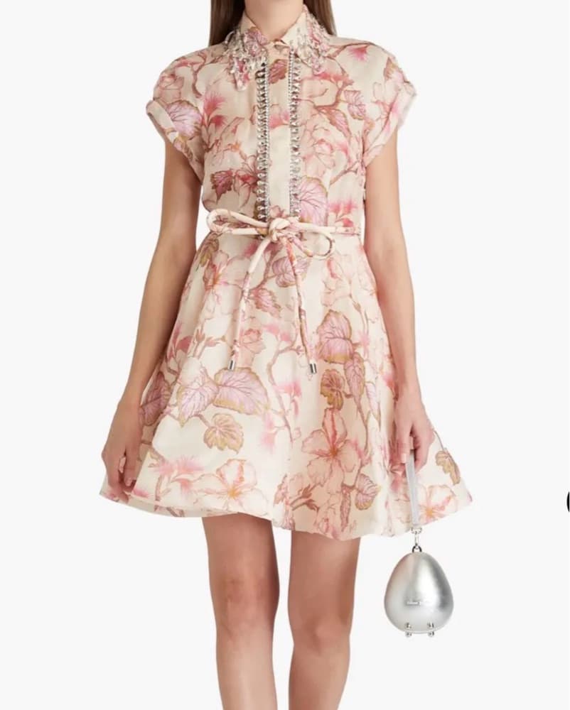 Zimmermann Crystal Floral Mini Dress - Image 2