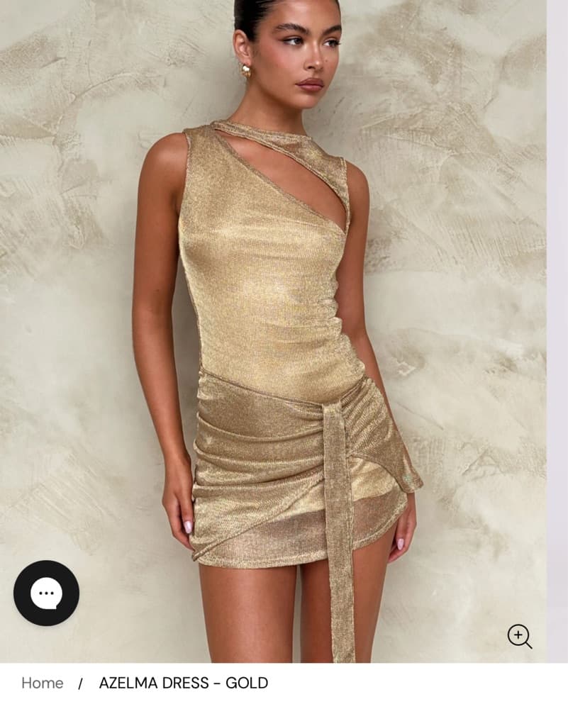Tigermist Gold mini dress - Image 1