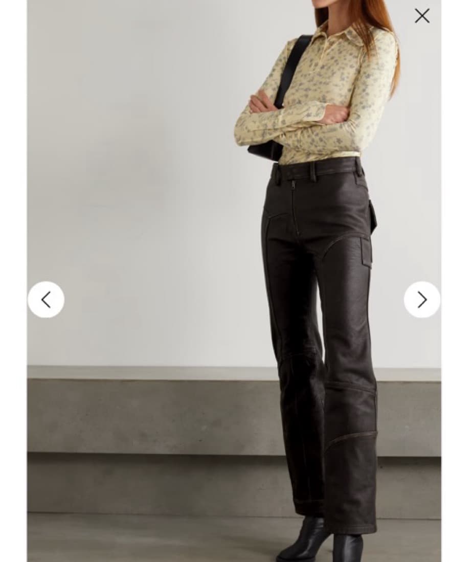 Acne Studios Leather Straight Leg Pant - Image 2