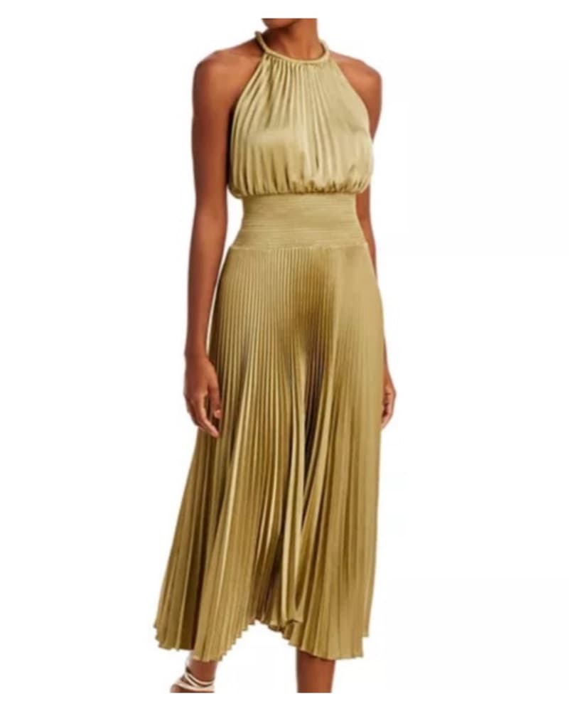 A.L.C. OliveGold Renzo Midi Dress - Image 6