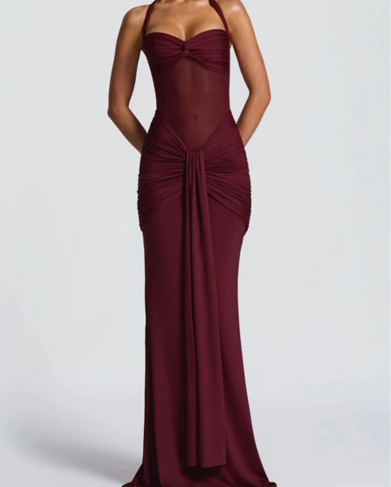 Red Maxi Dress Winter  - Image 1