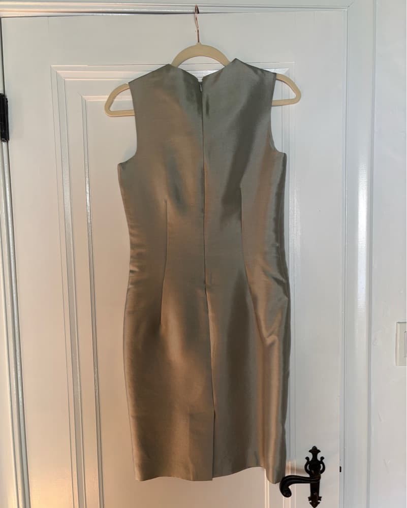 Sleek Pewter Grey Mini Dress - Image 1