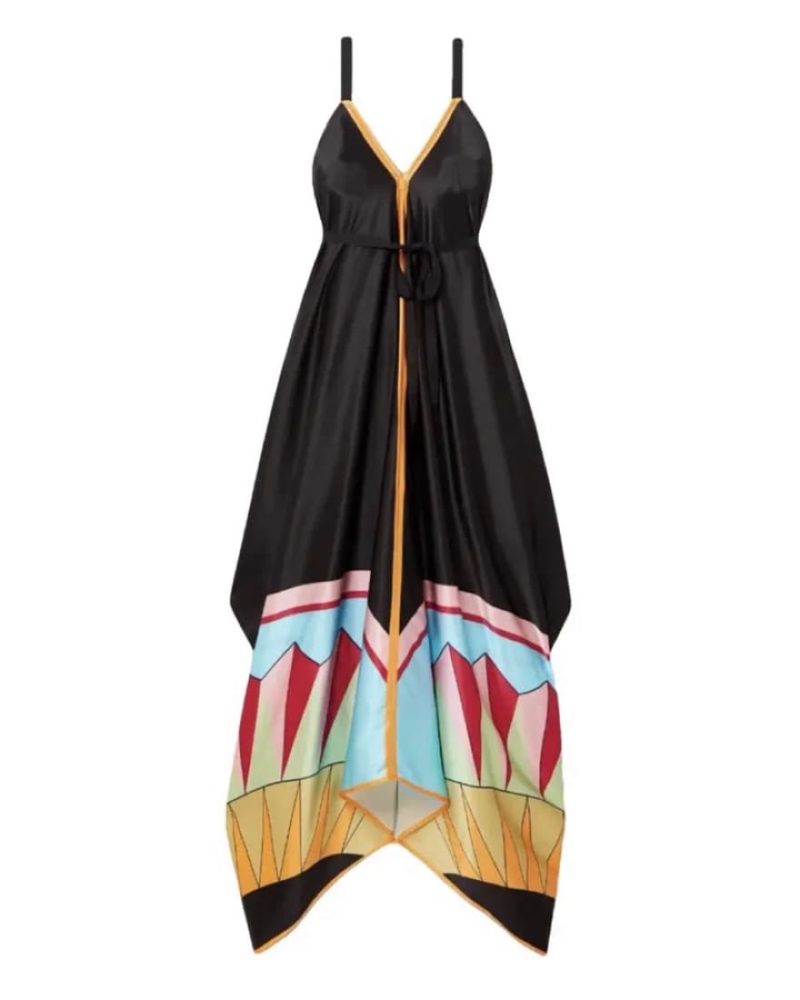 Louisa Parris Kelly Belted Silk Dress - Image 1