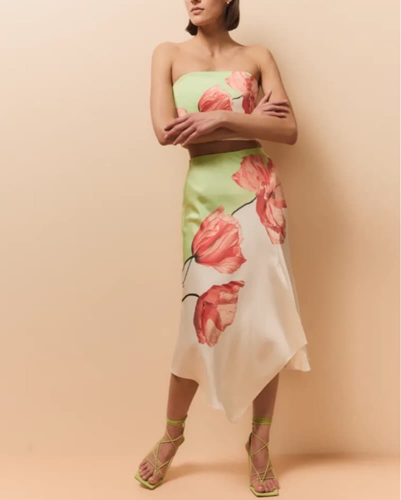 Alice & Olivia Strapless Floral Set - Image 6