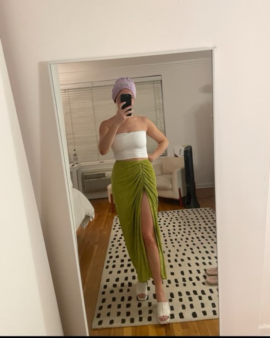 Good American Skirt Maxi Skirt W/ Slit  - Image 4