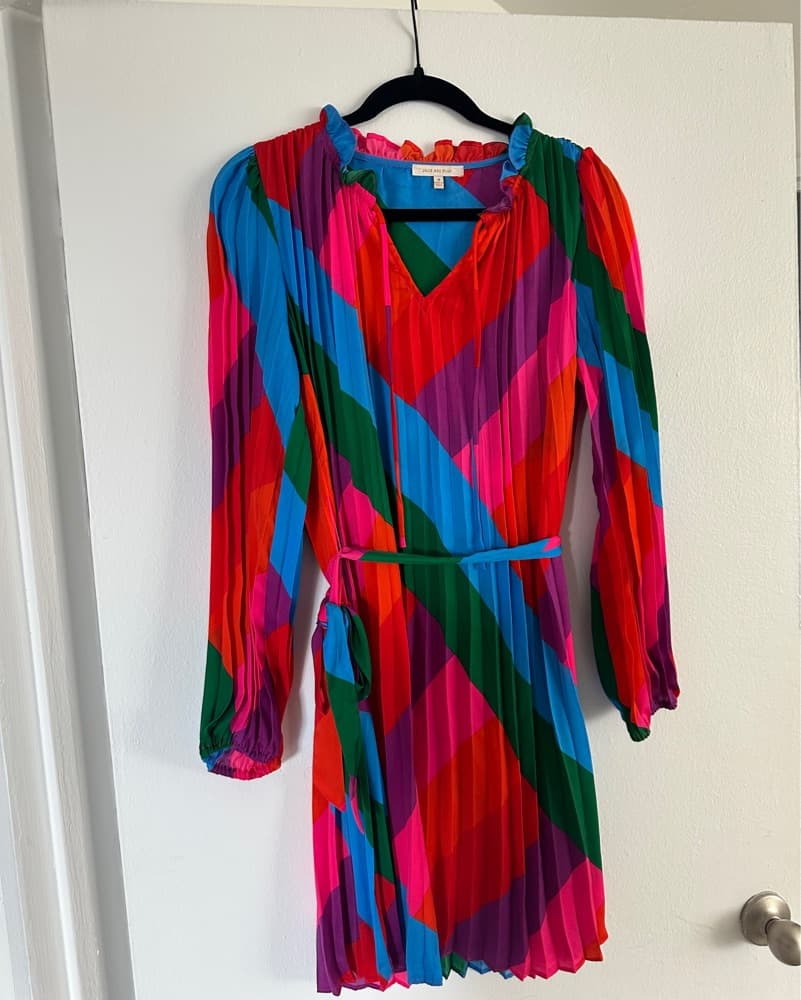 Multicolor Waisted Mini Dress - Image 3