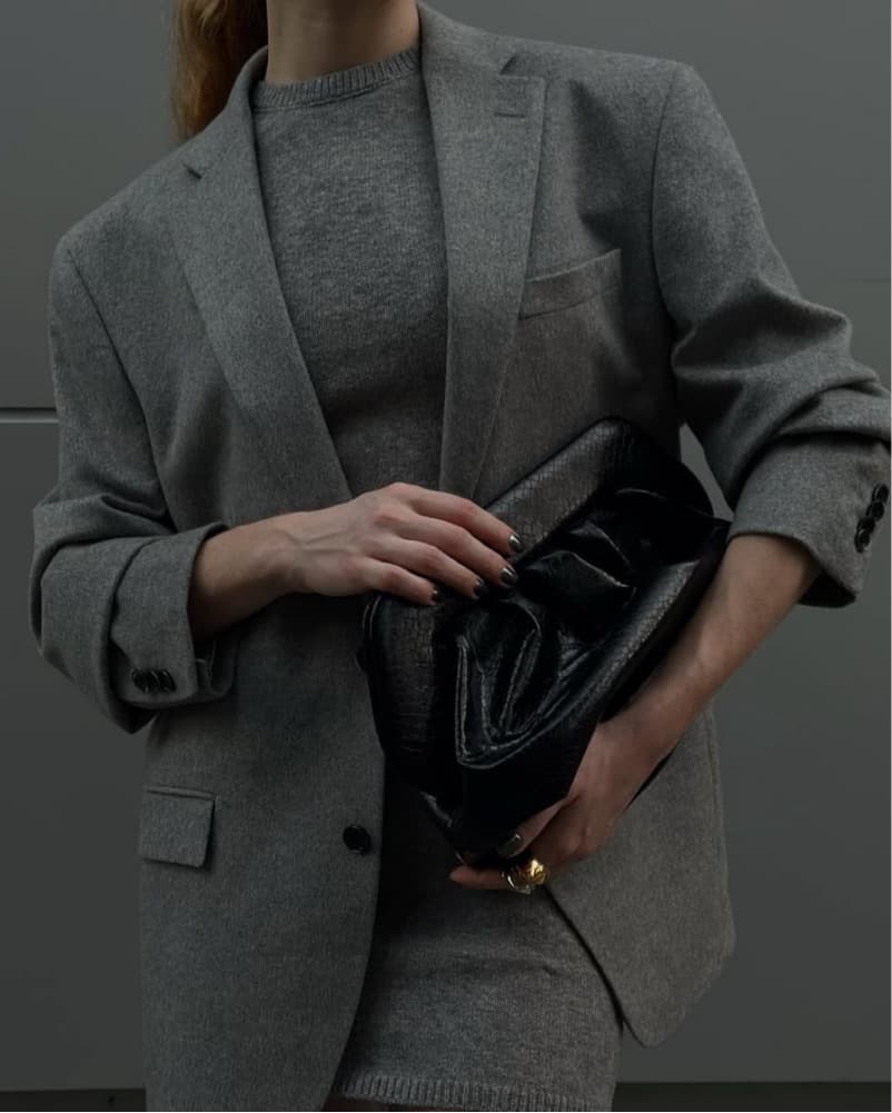 Themoire Snake Embossed Clutch  - Image 1
