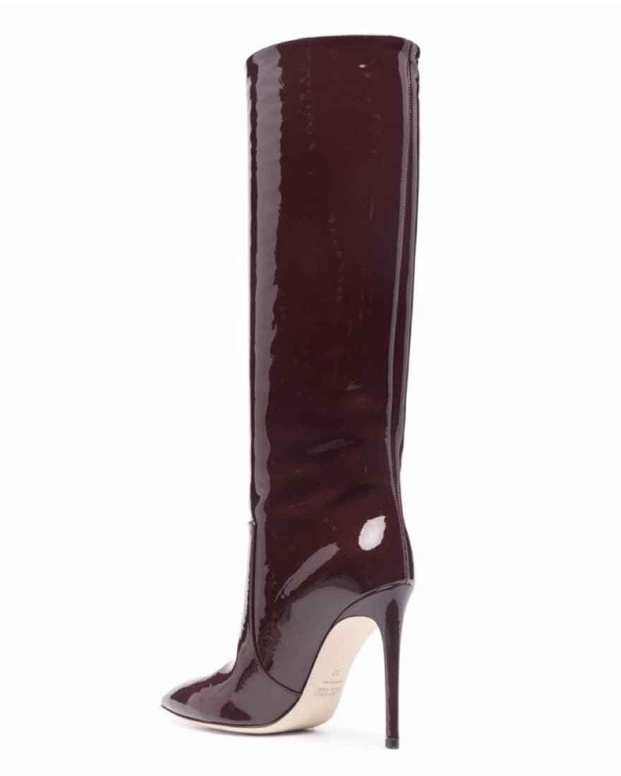 Paris Texas Burgundy Patent Leather Boot - Image 2